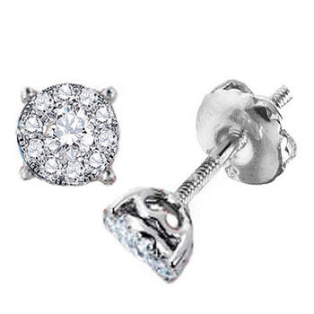 Dazzling Rock Dazzlingrock Collection 0.75 Carat (Ctw) 14K Round Diamond Cluster Stud Earrings Look Of 2 Ct, White Gold 1 Bông tai Dazzling Rock Dazzlingrock Collection 0.75 Carat (Ctw) 14K Round Diamond Cluster Stud Earrings Look Of 2 Ct