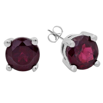 Bông tai Dazzling Rock Dazzlingrock Collection 2.00 Carat (Ctw) Round Red Garnet Ladies Stud Earrings 2 Ct