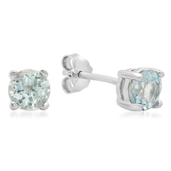 Dazzling Rock Dazzlingrock Collection 1.20 Carat (Ctw) Round Cut Genuine Blue Topaz Basket Setting Stud Earrings 1 1/4 Ct, Sterling Silver 2 Bông tai Dazzling Rock Dazzlingrock Collection 1.20 Carat (Ctw) Round Cut Genuine Blue Topaz Basket Setting Stud Earrings 1 1/4 Ct