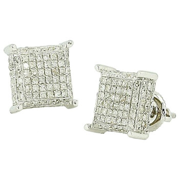Bông tai Dazzling Rock Dazzlingrock Collection 1.00 Carat (Ctw) Diamond Dice Shape Earring