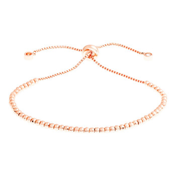 Vòng tay Elegant Confetti Women'S 18K Rose Gold Plated Cz Simulated Diamond Adjustable Bolo Beaded Bracelet chính hãng