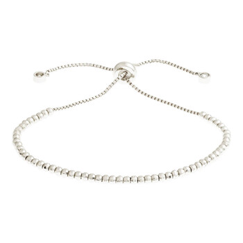 Vòng tay Elegant Confetti Women'S 18K White Gold Plated Cz Simulated Diamond Adjustable Bolo Beaded Bracelet chính hãng