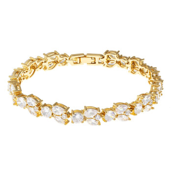 Elegant Confetti Women'S 18K Yellow Gold Plated Cz Simulated Diamond Cluster Statement Bracelet 2 Vòng tay Elegant Confetti Women'S 18K Yellow Gold Plated Cz Simulated Diamond Cluster Statement Bracelet chính hãng