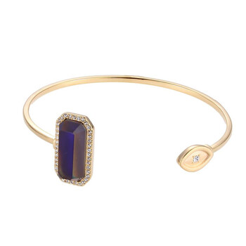 Vòng tay Ellie Byrd 18K Gold & Fine Silver Plated Bronze & Created Chrystal Cuff Bracelet chính hãng
