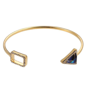 Vòng tay Ellie Byrd 18K Gold & Fine Silver Plated Bronze & Created Chrystal Cuff Bracelet chính hãng