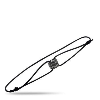Georg Jensen Fusion Silver And Black Diamond Pendant Cord Bracelet 2 Vòng tay Georg Jensen Fusion Silver And Black Diamond Pendant Cord Bracelet chính hãng