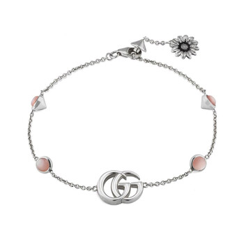 Vòng tay Gucci Double G Bracelet With Flower chính hãng
