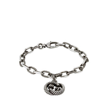 Vòng tay Gucci Silver Bracelet With Interlocking G chính hãng