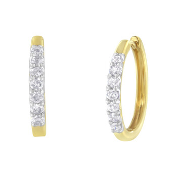 Haus Of Brilliance 10K Yellow Gold 1/2Ct Tdw Diamond Hoop Earring (I-J,I2-I3) 1 Bông tai Haus Of Brilliance 10K Yellow Gold 1/2Ct Tdw Diamond Hoop Earring (I-J