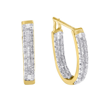 Haus Of Brilliance 10K Yellow Gold 1Ct Tdw Diamond Hoop Earrings (I-J, I1-I2) 2 Bông tai Haus Of Brilliance 10K Yellow Gold 1Ct Tdw Diamond Hoop Earrings (I-J