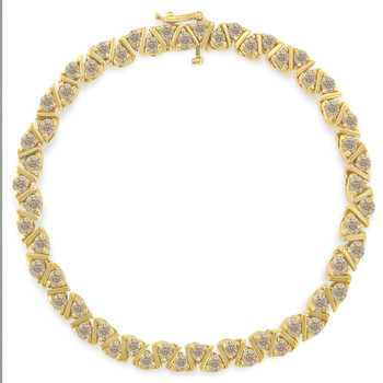 Vòng tay Haus Of Brilliance 10K Yellow Gold-Plated Sterling Silver 4Ct Tdw Diamond Tennis Bracelet (K-L