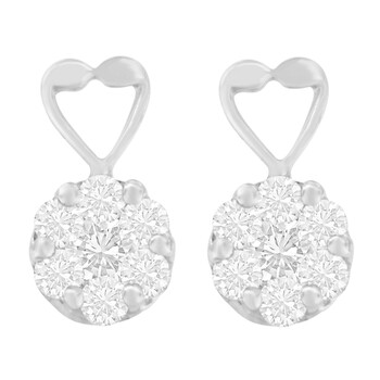 Haus Of Brilliance 14K White Gold 1 1/4 Ct. Tdw Round-Cut Diamond Earrings (H-I,I1-I2) 2 Bông tai Haus Of Brilliance 14K White Gold 1 1/4 Ct. Tdw Round-Cut Diamond Earrings (H-I