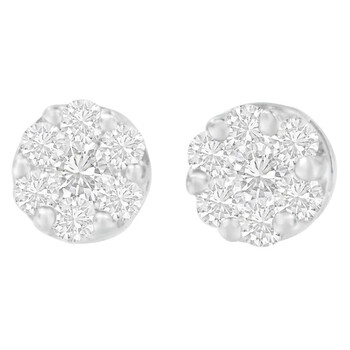Bông tai Haus Of Brilliance 14K White Gold 1 1/4Ct. Tdw Round-Cut Diamond Earrings (H-I