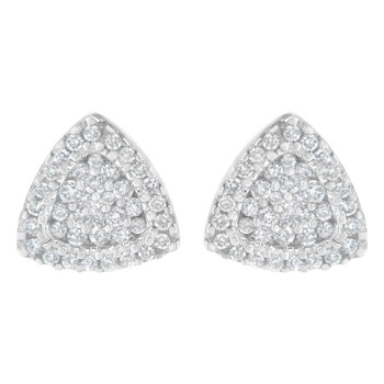 Haus Of Brilliance 14K White Gold 1/2 Ct Tdw Trillion Shaped Diamond Stud Earrings (H-I, Si2-I1) 2 Bông tai Haus Of Brilliance 14K White Gold 1/2 Ct Tdw Trillion Shaped Diamond Stud Earrings (H-I