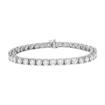 Haus Of Brilliance 14K White Gold 11 3/8Ct Tdw Round-Cut Diamond Bracelet (H-I,Si2-I1) 2 Vòng tay Haus Of Brilliance 14K White Gold 11 3/8Ct Tdw Round-Cut Diamond Bracelet (H-I