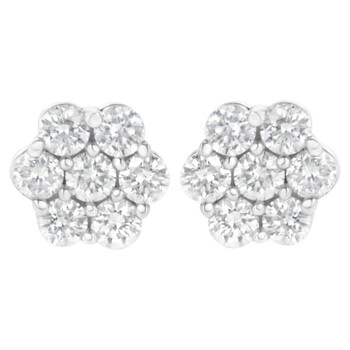 Haus Of Brilliance 14K White Gold 1Ct Tdw Diamond Composite Stud Earrings (I-J, Si2-I1) 1 Bông tai Haus Of Brilliance 14K White Gold 1Ct Tdw Diamond Composite Stud Earrings (I-J