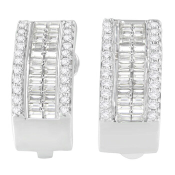 Haus Of Brilliance 14K White Gold 1Ct. Tdw Diamond Huggy Earrings (H-I,Si2-I1) 1 Bông tai Haus Of Brilliance 14K White Gold 1Ct. Tdw Diamond Huggy Earrings (H-I