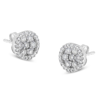 Haus Of Brilliance 14K White Gold 1Ct Tdw Diamond Stud Earrings (H-I, I1-I2) 1 Bông tai Haus Of Brilliance 14K White Gold 1Ct Tdw Diamond Stud Earrings (H-I