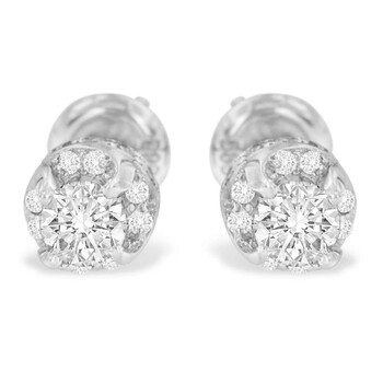 Haus Of Brilliance 14K White Gold 1Ct Tdw Diamond Stud Earrings (I-J,I1-I2) 1 Bông tai Haus Of Brilliance 14K White Gold 1Ct Tdw Diamond Stud Earrings (I-J
