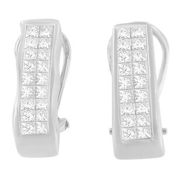 Haus Of Brilliance 14K White Gold 1Ct. Tdw Princess-Cut Diamond Earring(G-H,Vs1-Vs2) 2 Bông tai Haus Of Brilliance 14K White Gold 1Ct. Tdw Princess-Cut Diamond Earring(G-H