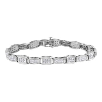 Vòng tay Haus Of Brilliance 14K White Gold 2 1/2 Ct Tdw Diamond Tennis Link Bracelet (H-I