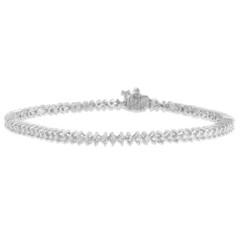 Vòng tay Haus Of Brilliance 14K White Gold 2 Ct Tdw Round Cut Diamond Tennis Bracelet (H-I