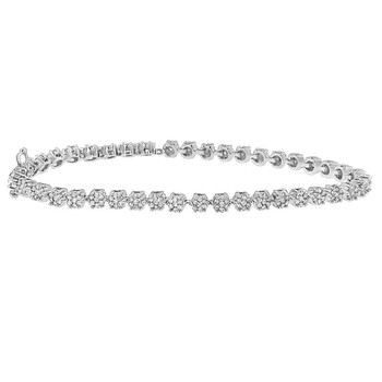 Haus Of Brilliance 14K White Gold 2Ct. Tdw Round Diamond Bracelet (H-I,I1-I2) 2 Vòng tay Haus Of Brilliance 14K White Gold 2Ct. Tdw Round Diamond Bracelet (H-I