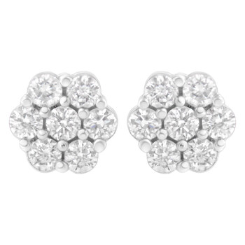 Haus Of Brilliance 14K White Gold 3/4Ct Tdw Diamond Composite Stud Earrings (I-J, Si2-I1) 2 Bông tai Haus Of Brilliance 14K White Gold 3/4Ct Tdw Diamond Composite Stud Earrings (I-J