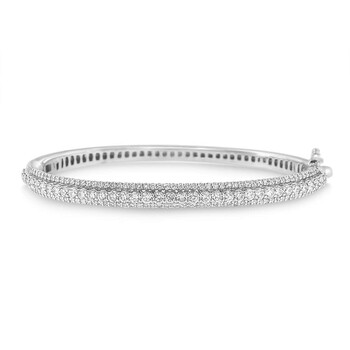 Haus Of Brilliance 14K White Gold 3Ct Tdw Diamond Bangle Bracelet (H-I,Si1-Si2) 2 Vòng tay Haus Of Brilliance 14K White Gold 3Ct Tdw Diamond Bangle Bracelet (H-I