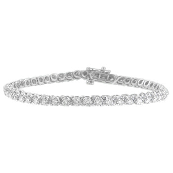 Vòng tay Haus Of Brilliance 14K White Gold 3Ct Tdw Round Cut Diamond Tennis Bracelet (G-H