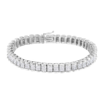 Haus Of Brilliance 14K White Gold 5Ct Tdw Diamond Tennis Bracelet(H-I,Si1-Si2) 1 Vòng tay Haus Of Brilliance 14K White Gold 5Ct Tdw Diamond Tennis Bracelet(H-I