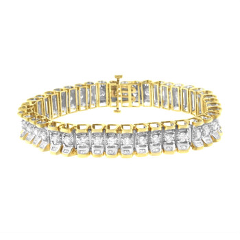 Vòng tay Haus Of Brilliance 14K Yellow And White Gold 5 Ct Tdw Diamond Tennis Bracelet (H-I