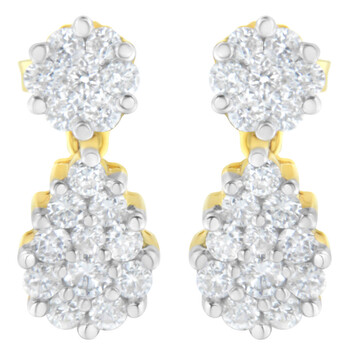 Haus Of Brilliance 14K Yellow Gold 1 1/4Ct. Tdw Diamond Dangle Earrings (H-I,Si2-I1) 2 Bông tai Haus Of Brilliance 14K Yellow Gold 1 1/4Ct. Tdw Diamond Dangle Earrings (H-I