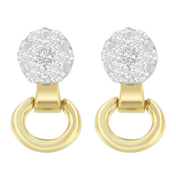 Bông tai Haus Of Brilliance 14K Yellow Gold 1/2Ct. Tdw Diamond Stud Earrings (I-J
