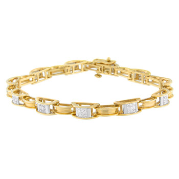 Vòng tay Haus Of Brilliance 14K Yellow Gold 1 Ct Tdw Diamond Link Bracelet (H-I