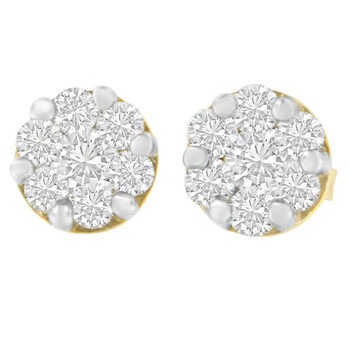 Bông tai Haus Of Brilliance 14K Yellow Gold 1Ct. Tdw Diamond Stud Earrings(H-I