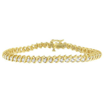 Vòng tay Haus Of Brilliance 14K Yellow Gold 2 Ct Tdw Round Cut Bonded Diamond Bracelet (I-J