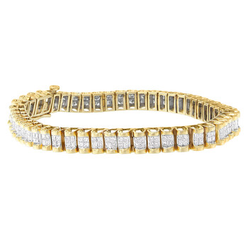 Vòng tay Haus Of Brilliance 14K Yellow Gold 3Ct Tdw Diamond Tennis Bracelet (H-I