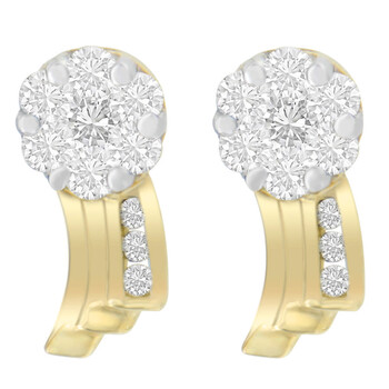 Bông tai Haus Of Brilliance 14K Yellow Gold 7/8Ct. Tdw Round-Cut Diamond Earrings (I-J