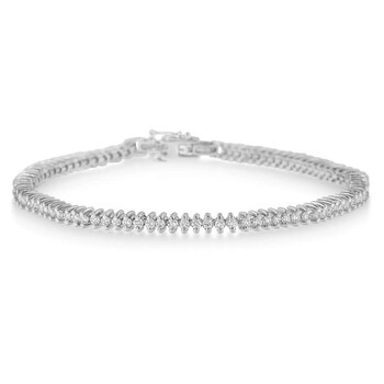 Haus Of Brilliance 18K White Gold 2Ct Tdw Diamond 2-Prong Tennis Bracelet (H-I, Si2-I1) 1 Vòng tay Haus Of Brilliance 18K White Gold 2Ct Tdw Diamond 2-Prong Tennis Bracelet (H-I