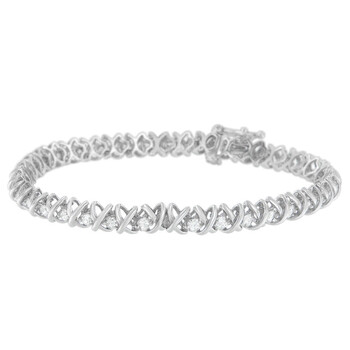 Haus Of Brilliance 18K White Gold 3Ct. Tdw Diamond X-Link Tennis Bracelet (H-I,Si2-I1) 2 Vòng tay Haus Of Brilliance 18K White Gold 3Ct. Tdw Diamond X-Link Tennis Bracelet (H-I