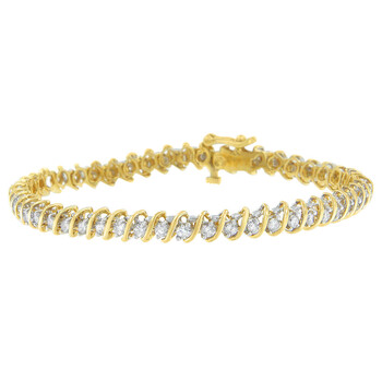 Haus Of Brilliance 18K Yellow Gold 2Ct. Tdw Diamond Spiral Link Bracelet (I-J, I1-I2) 2 Vòng tay Haus Of Brilliance 18K Yellow Gold 2Ct. Tdw Diamond Spiral Link Bracelet (I-J