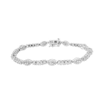 Vòng tay Haus Of Brilliance .925 Sterling Silver 1 1/2 Cttw Diamond Tennis Link Bracelet (I-J Color