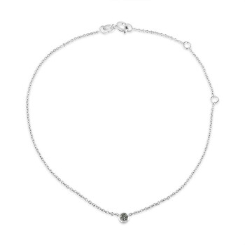 Vòng tay Haus Of Brilliance .925 Sterling Silver 1/10 Cttw Bezel Set Diamond Solitaire Strand Bracelet (H-I Color