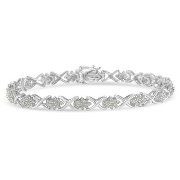 Vòng tay Haus Of Brilliance Sterling Silver 1 1/2Ct Tdw Diamond Link Bracelet (I-J