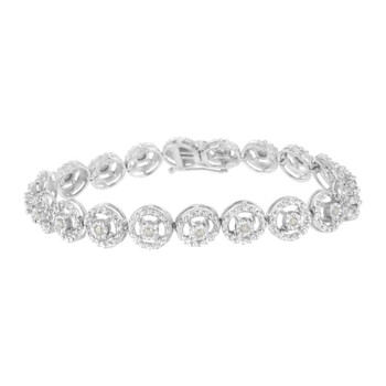 Vòng tay Haus Of Brilliance Sterling Silver 1/2Ct Tdw Diamond Tennis Link Bracelet (I-J