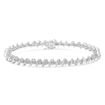 Vòng tay Haus Of Brilliance Sterling Silver 1/2Ct Tdw Rose-Cut Diamond Tennis Bracelet (I-J