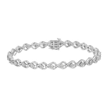Vòng tay Haus Of Brilliance Sterling Silver 1/4Ct Tdw Diamond Link Bracelet (I-J