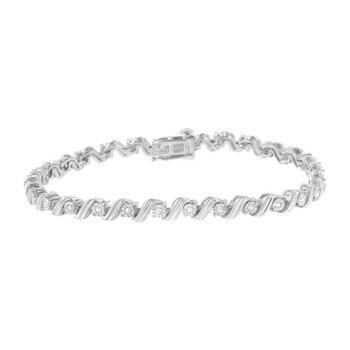 Vòng tay Haus Of Brilliance Sterling Silver 1/4Ct Tdw Diamond Tennis Bracelet(I-J