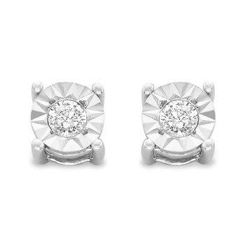 Haus Of Brilliance Sterling Silver 1/5Ct. Tdw Round-Cut Diamond Stud Earrings (J-K, I2-I3) 1 Bông tai Haus Of Brilliance Sterling Silver 1/5Ct. Tdw Round-Cut Diamond Stud Earrings (J-K